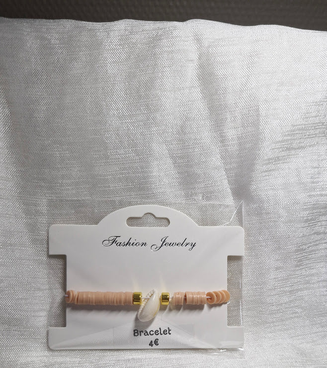 Bracelets perles plate coquillage