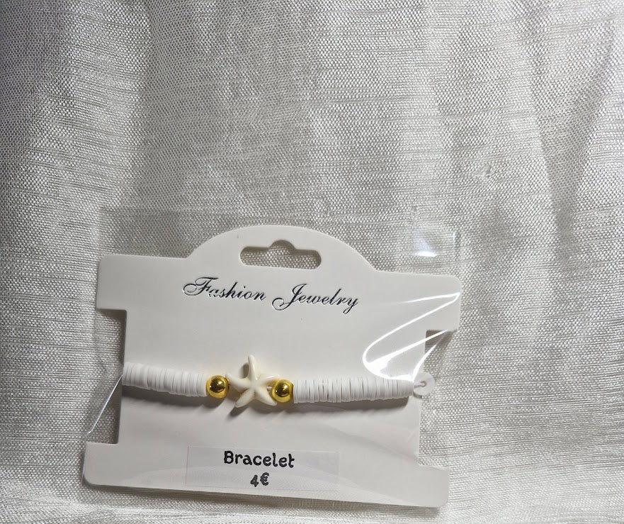 Bracelet perle plate étoile de mer