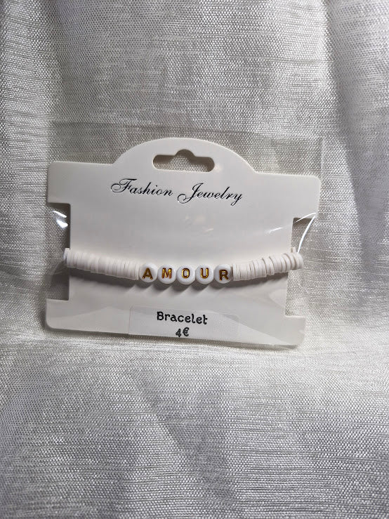 Bracelets en perles plate
