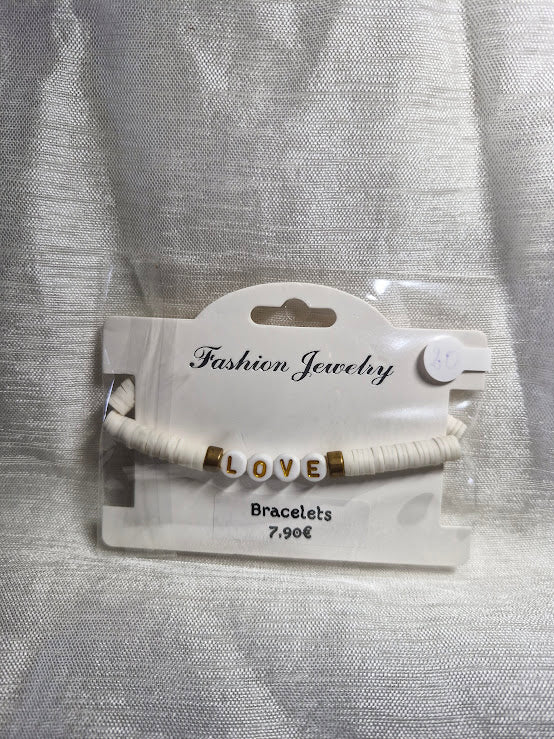 Bracelets en perles plate