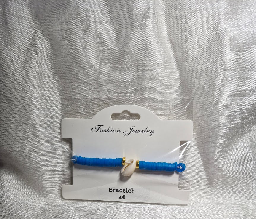 Bracelets perles plate coquillage