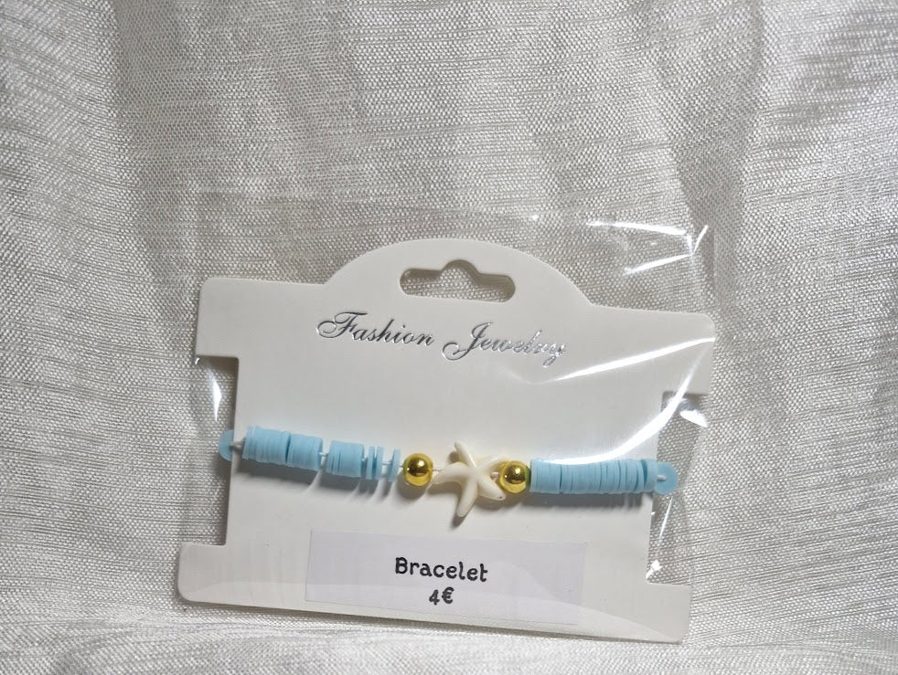Bracelet perle plate étoile de mer