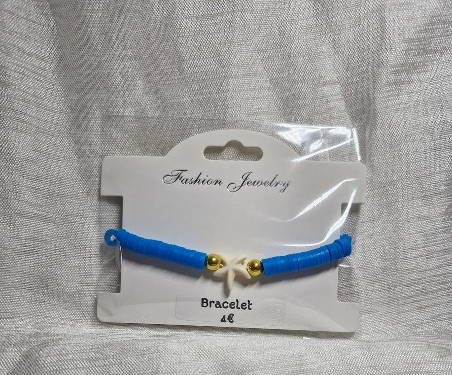 Bracelet perle plate étoile de mer