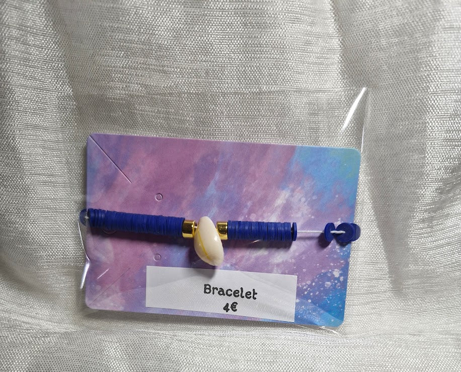 Bracelets perles plate coquillage