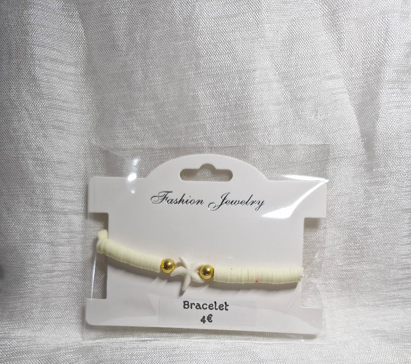 Bracelet perle plate étoile de mer