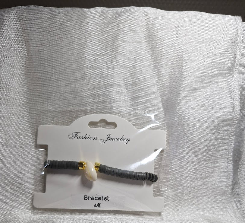 Bracelets perles plate coquillage