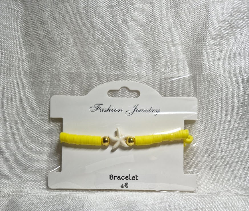 Bracelet perle plate étoile de mer