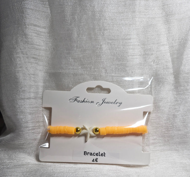 Bracelet perle plate étoile de mer