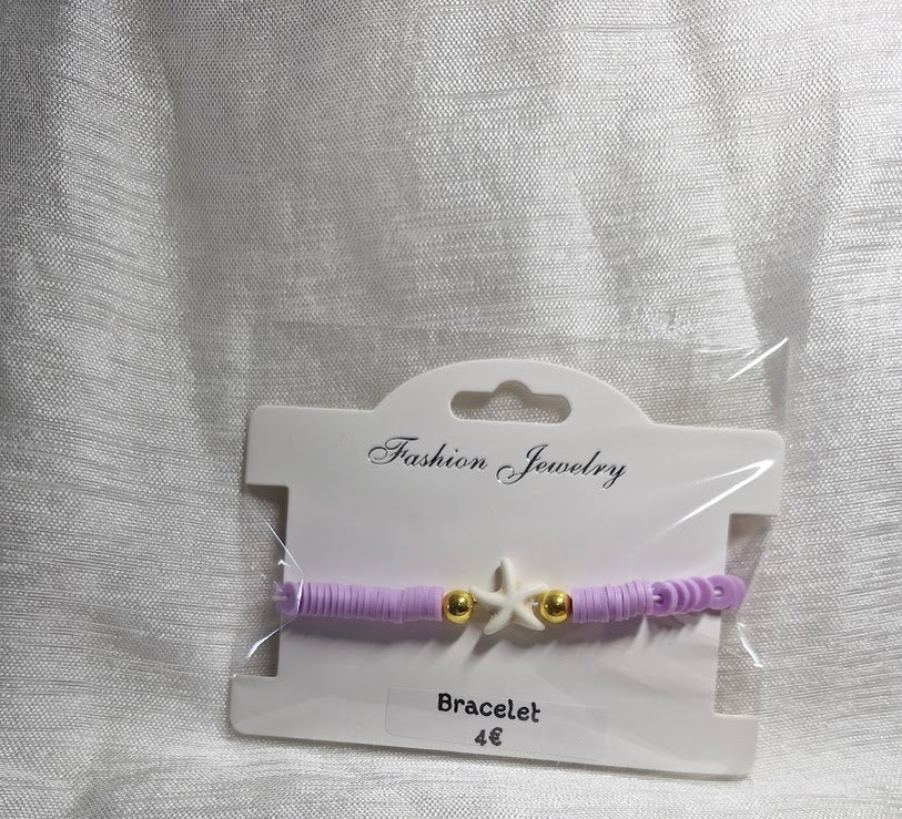 Bracelet perle plate étoile de mer