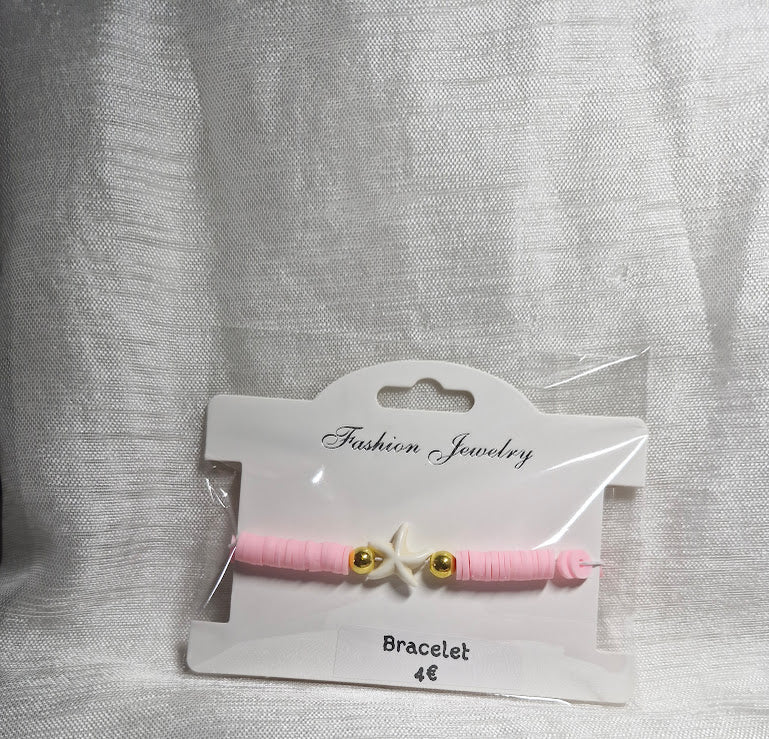 Bracelet perle plate étoile de mer