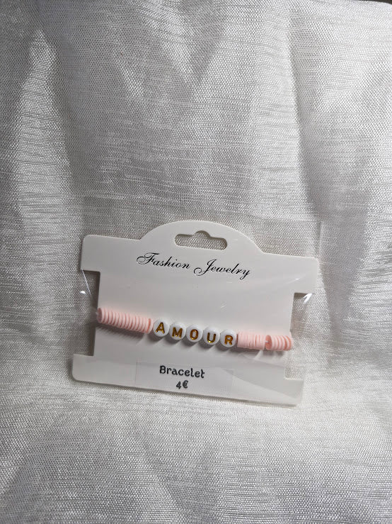 Bracelets en perles plate