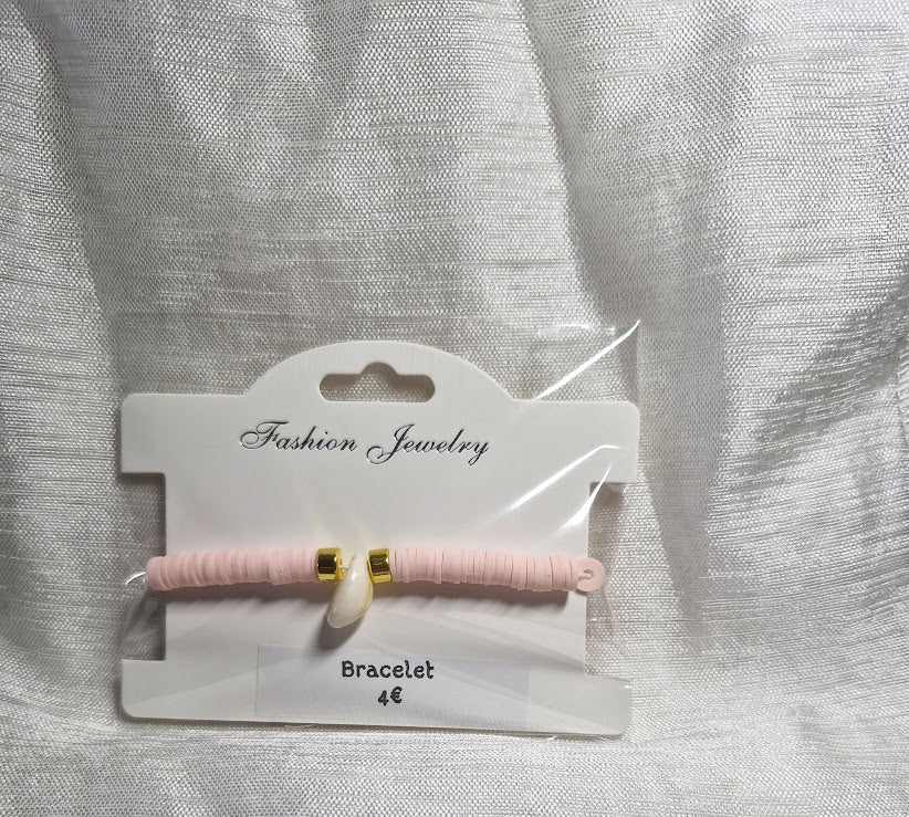 Bracelets perles plate coquillage