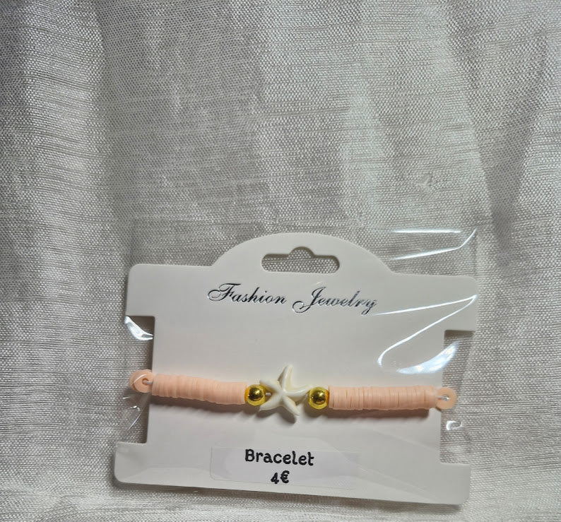 Bracelet perle plate étoile de mer