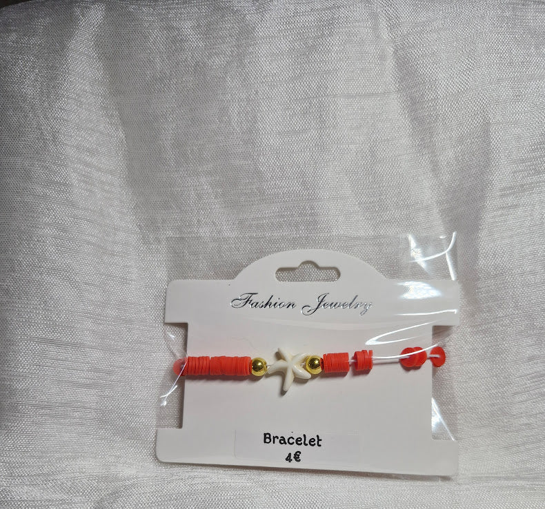 Bracelet perle plate étoile de mer