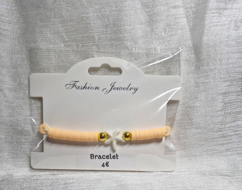 Bracelet perle plate étoile de mer