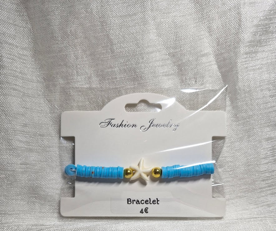 Bracelet perle plate étoile de mer