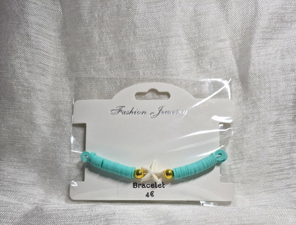 Bracelet perle plate étoile de mer