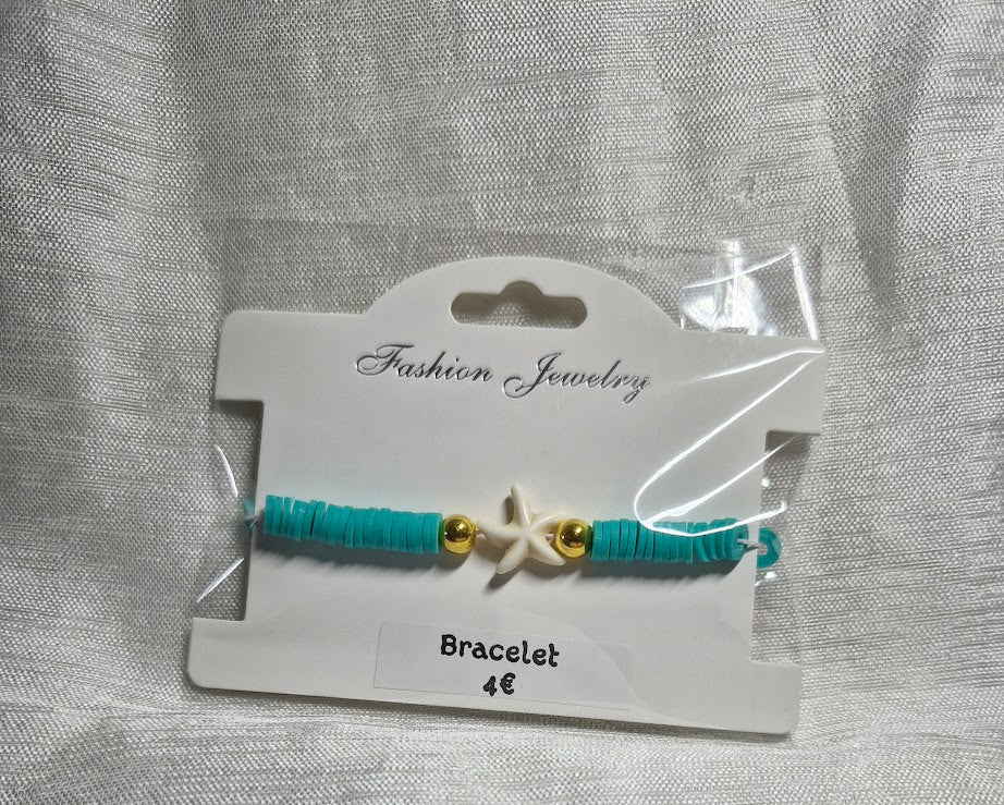 Bracelet perle plate étoile de mer
