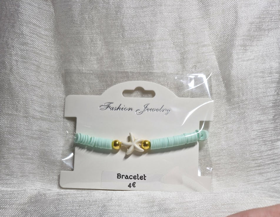 Bracelet perle plate étoile de mer