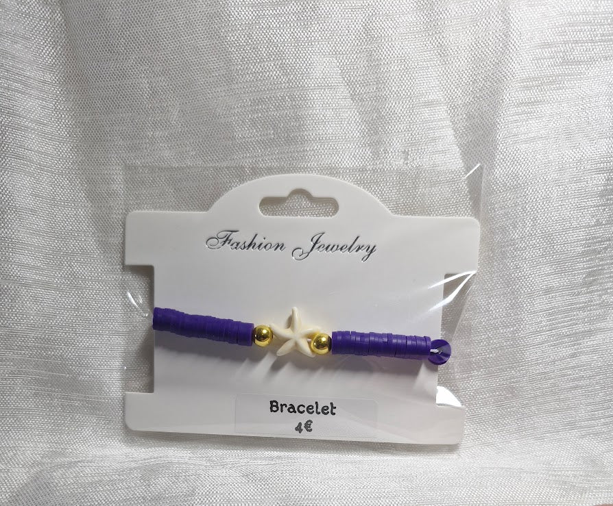 Bracelet perle plate étoile de mer