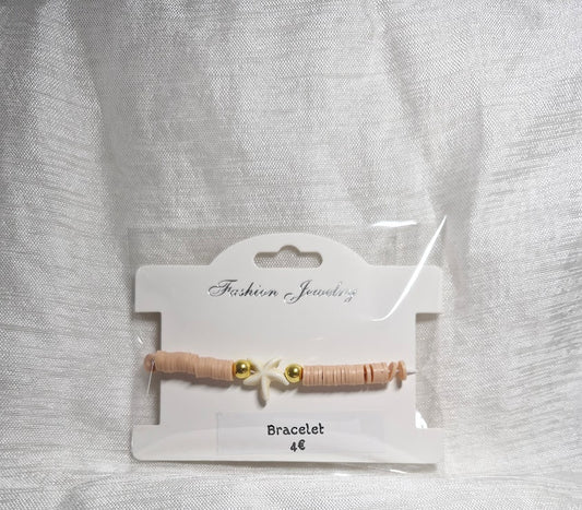 Bracelet perle plate étoile de mer