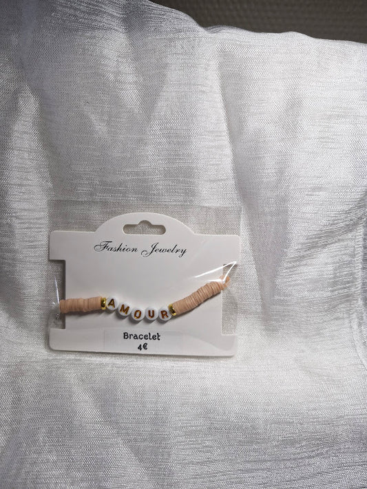 Bracelets en perles plate
