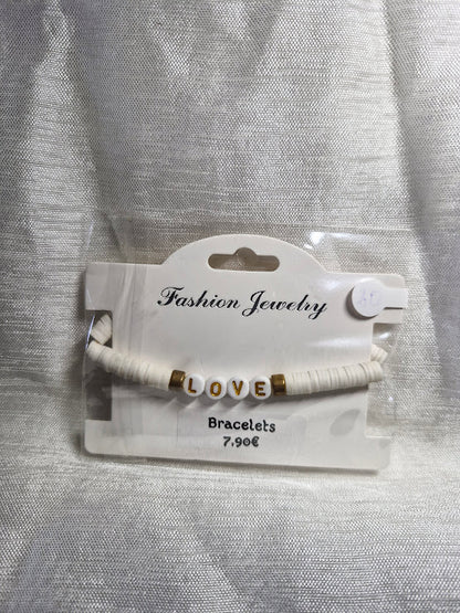 Bracelets en perles plate