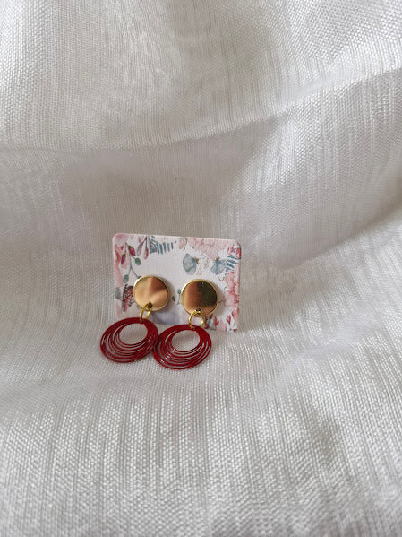 Boucles d'oreilles clou plat