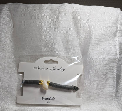 Bracelets perles plate coquillage