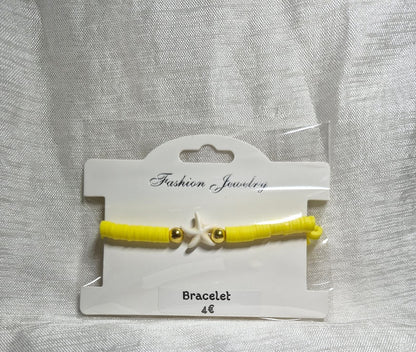 Bracelet perle plate étoile de mer