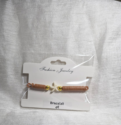 Bracelet perle plate étoile de mer
