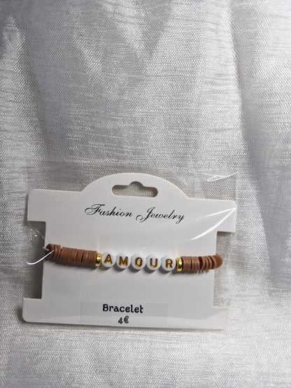 Bracelets en perles plate
