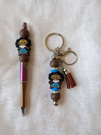 Duo stylo porte clé