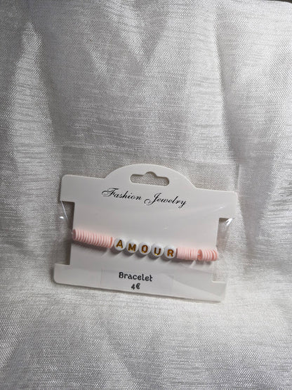 Bracelets en perles plate