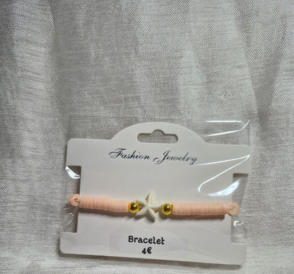 Bracelet perle plate étoile de mer