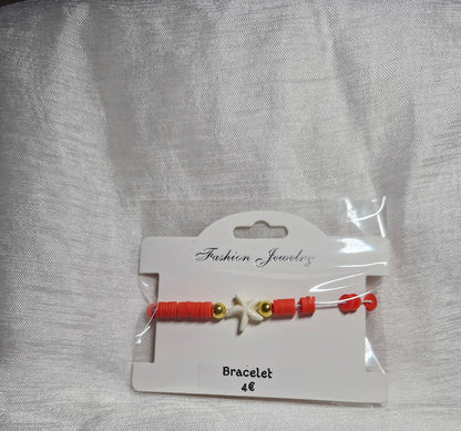 Bracelet perle plate étoile de mer
