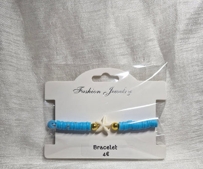 Bracelet perle plate étoile de mer