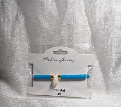 Bracelets perles plate coquillage