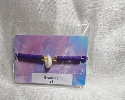 Bracelets perles plate coquillage