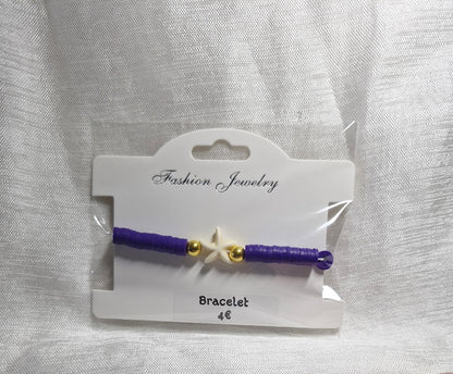Bracelet perle plate étoile de mer